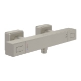 Cutout image of Villeroy & Boch Universal Brushed Nickel Square Thermostatic Shower Valve
